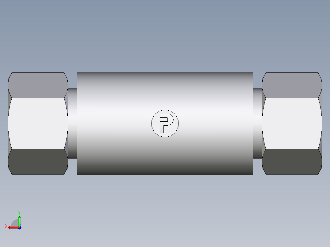 卡套式工业通用硬管接头EO_Weld_bulkhead_fitting_ESV16S71后视图