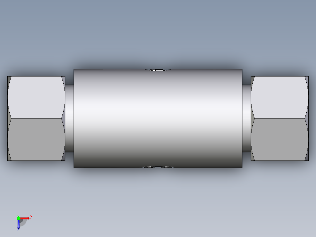 卡套式工业通用硬管接头EO_Weld_bulkhead_fitting_ESV16S71俯视图