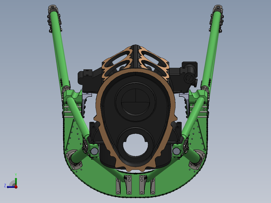 发动机支架右视图