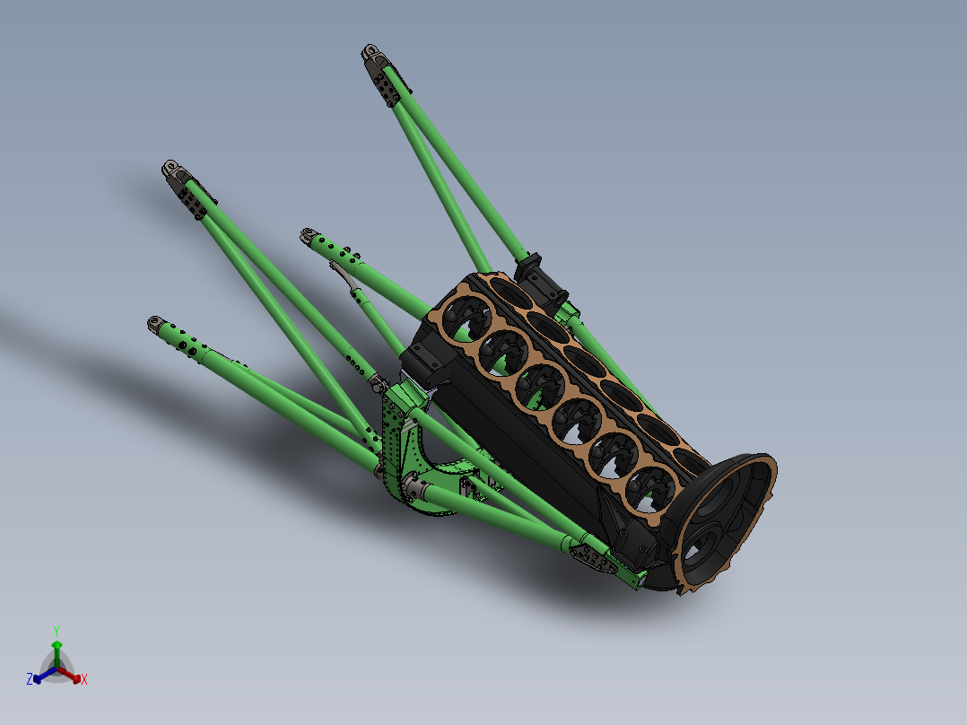 发动机支架正等轴测图