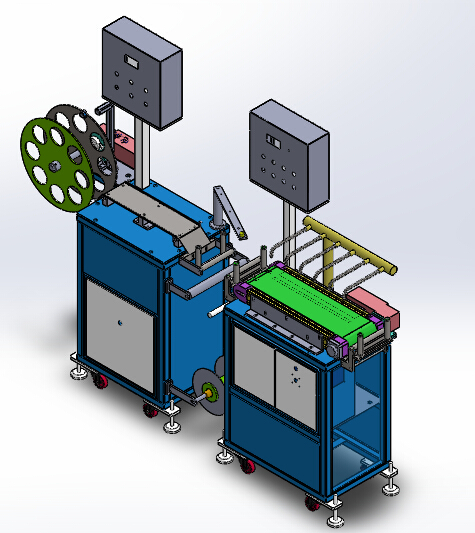 冷却收卷生产线（sw18可编辑+工程图+bom）