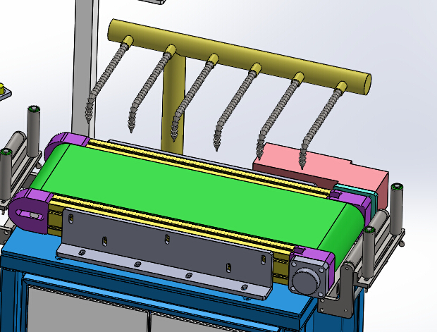 冷却收卷生产线（sw18可编辑+工程图+bom）