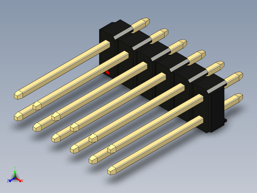 彩色公头100mil（2.54mm）系列-DS1021_black_2x06p_100mil_Type5_rev1.0