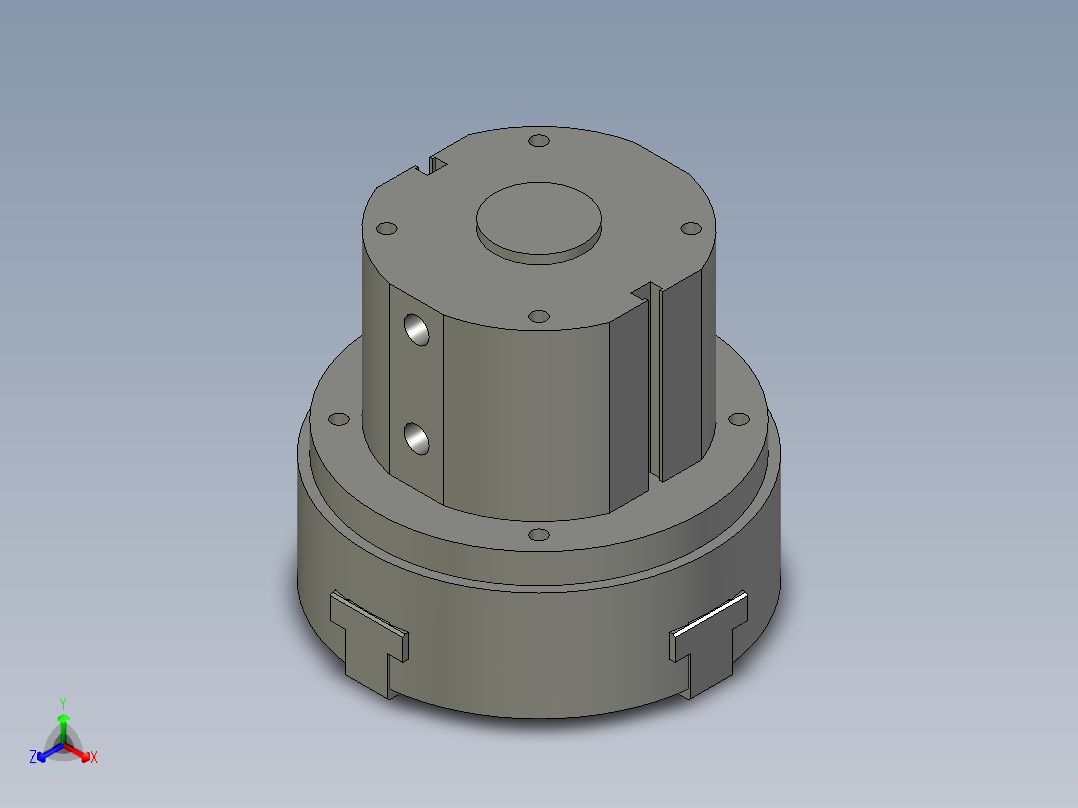 普通气爪PH02-60C正等轴测图