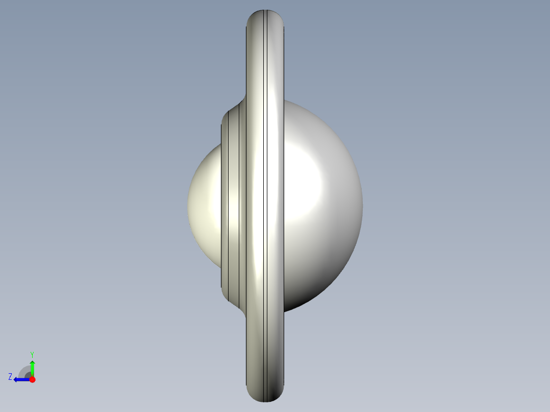 萬向滾珠51-3D多系列多零件图纸模型右视图