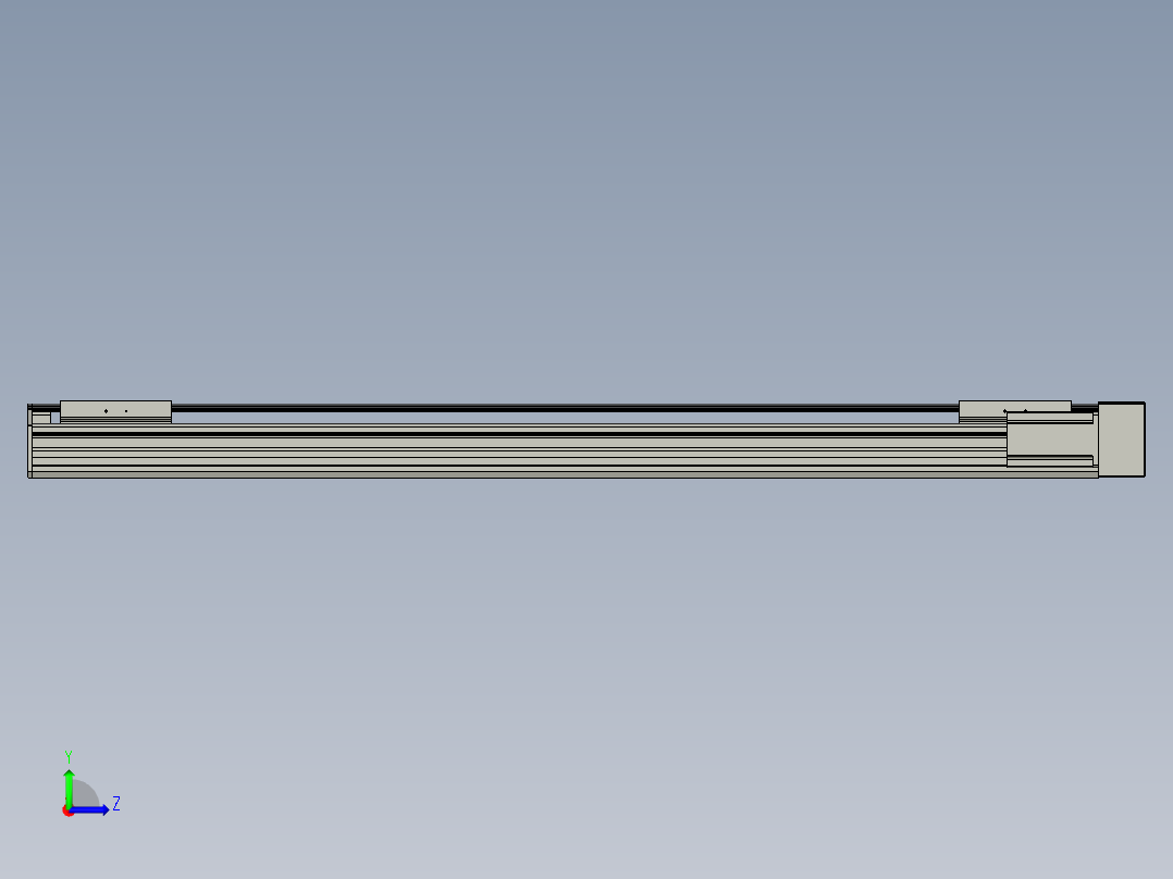 直线模组WG-LHA12-S950-R设计图纸左视图