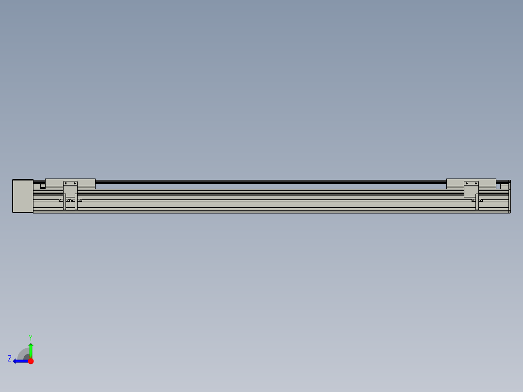 直线模组WG-LHA12-S950-R设计图纸右视图