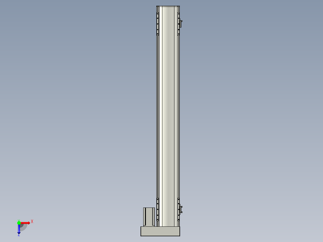直线模组WG-LHA12-S950-R设计图纸俯视图