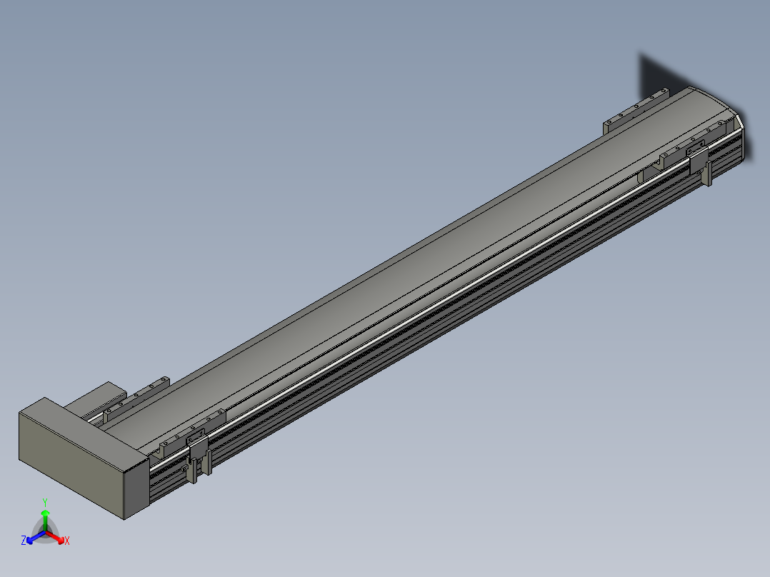 直线模组WG-LHA12-S950-R设计图纸正等轴测图