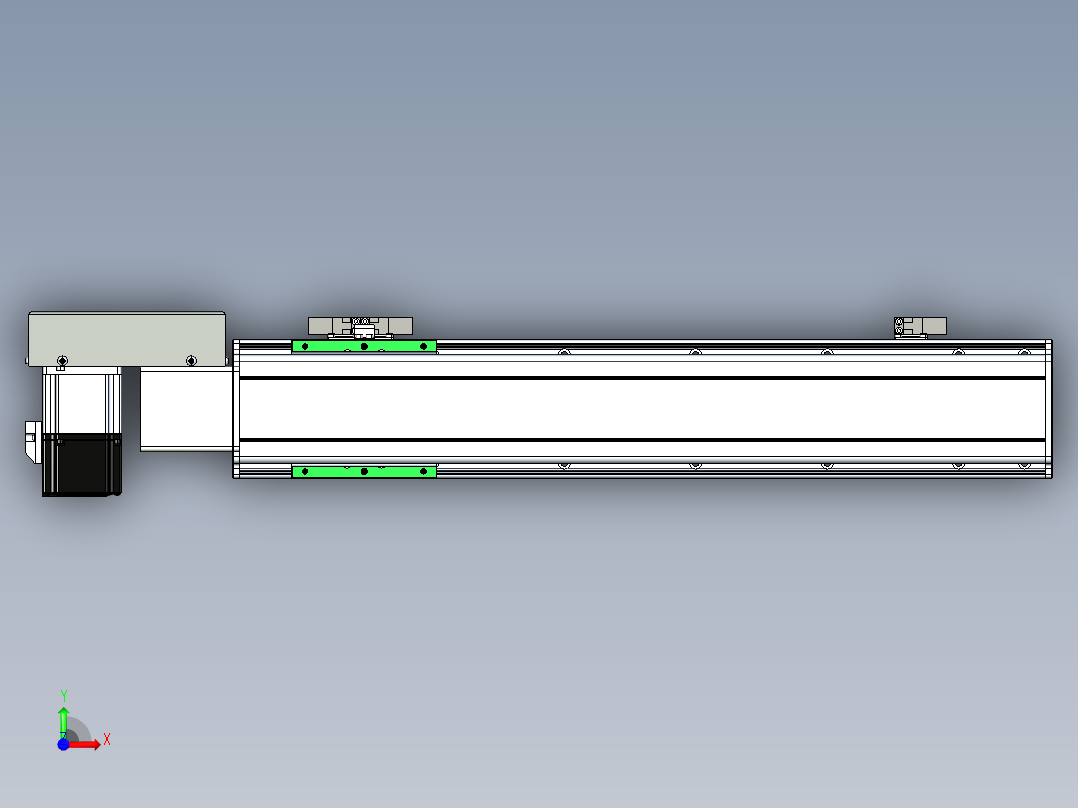 同步带滑台-半封闭B10H-L45-S400-R-P40-D3前视图