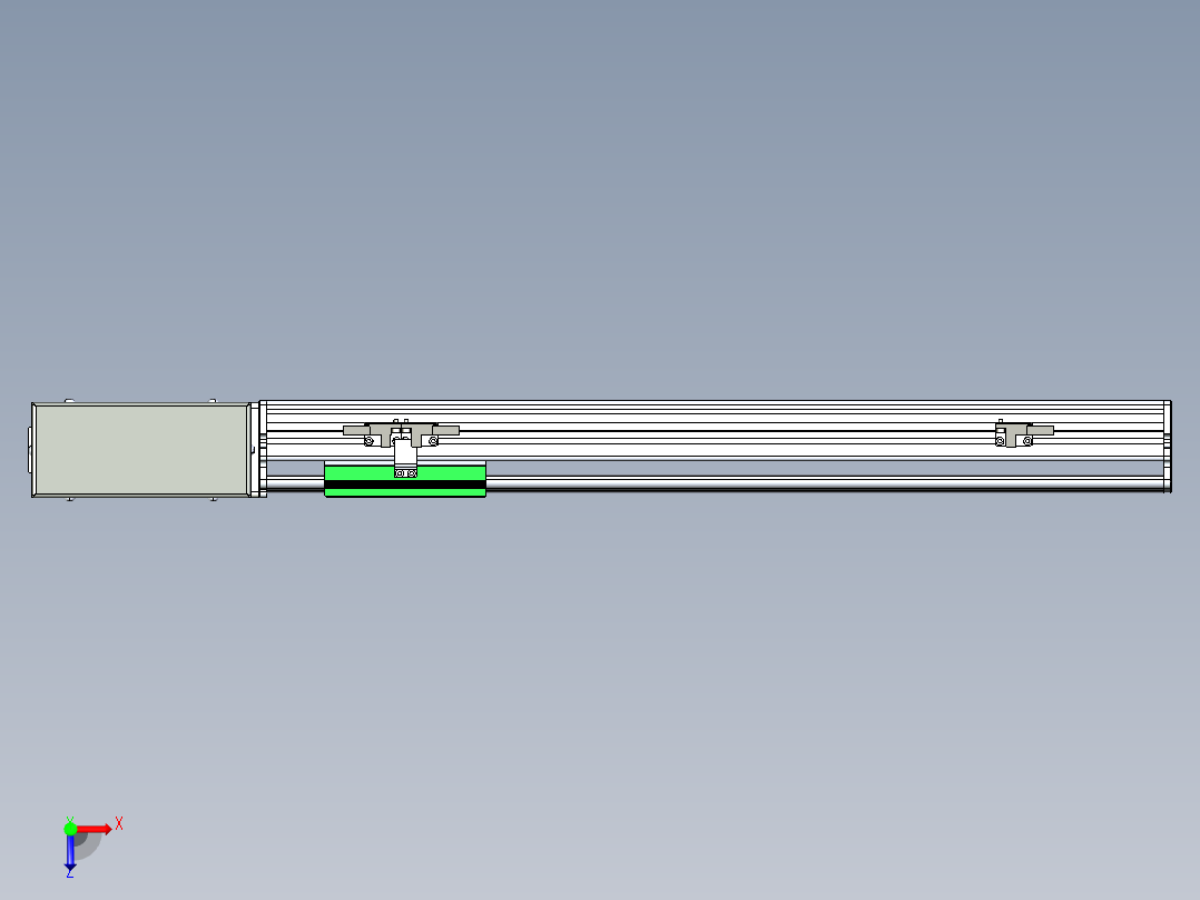 同步带滑台-半封闭B10H-L45-S400-R-P40-D3俯视图