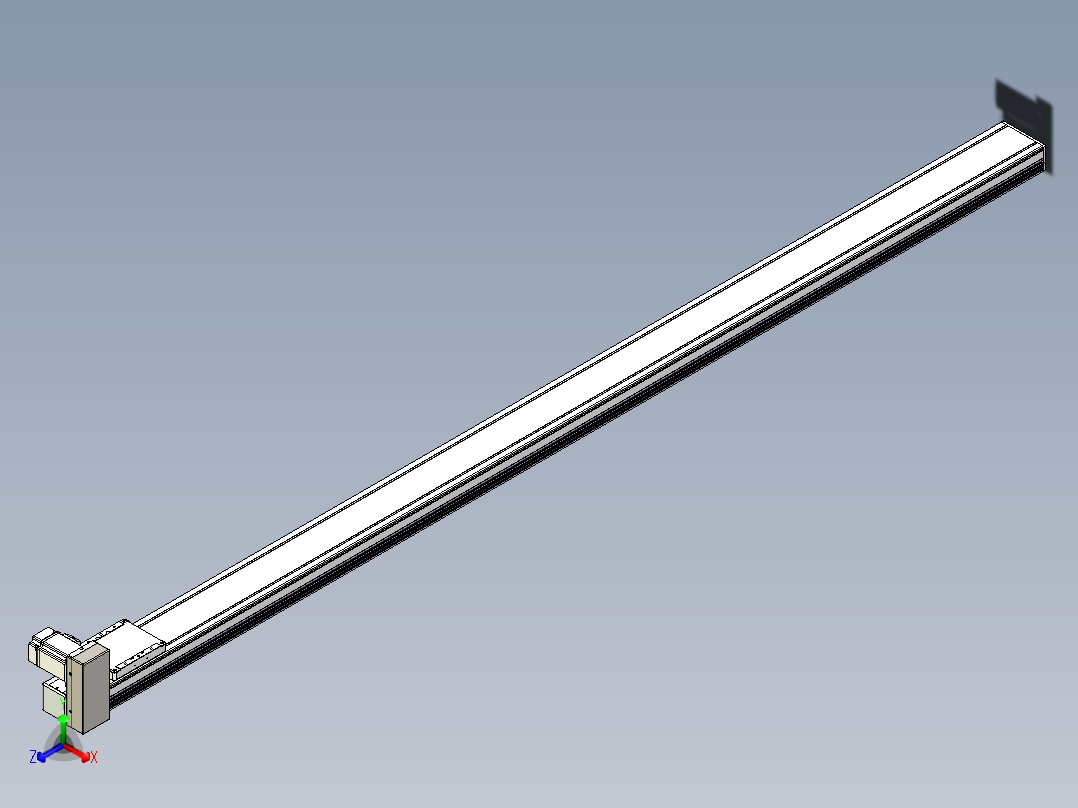同步带全封闭直线模组TPA-HCB-105D-90-L2100-RU-C-P20-N3正等轴测图