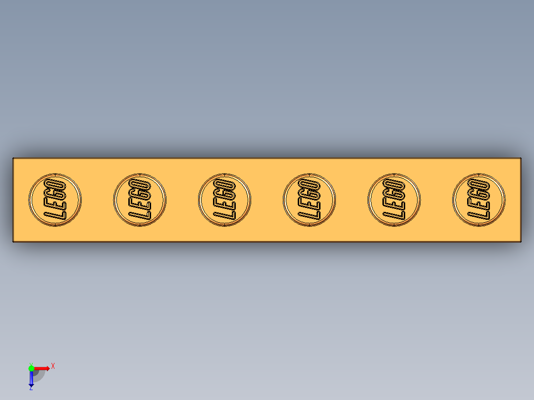 乐高套装 4421基本积木-4189007 - 3009 Bright Orange Brick 1 x 6.STEP俯视图