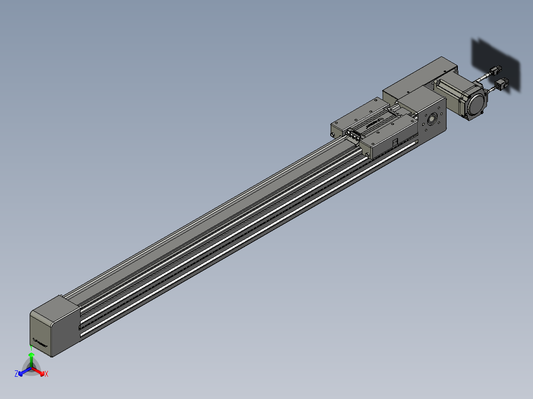 威洛博直线电机模组EB6-L70-S750-BL-P40-MS3正等轴测图