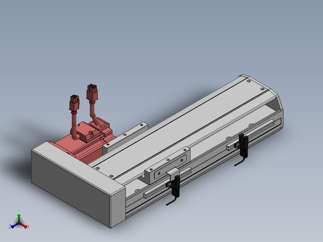 精密模组MY100-T10-150L-BR-P20B-C4-C正等轴测图