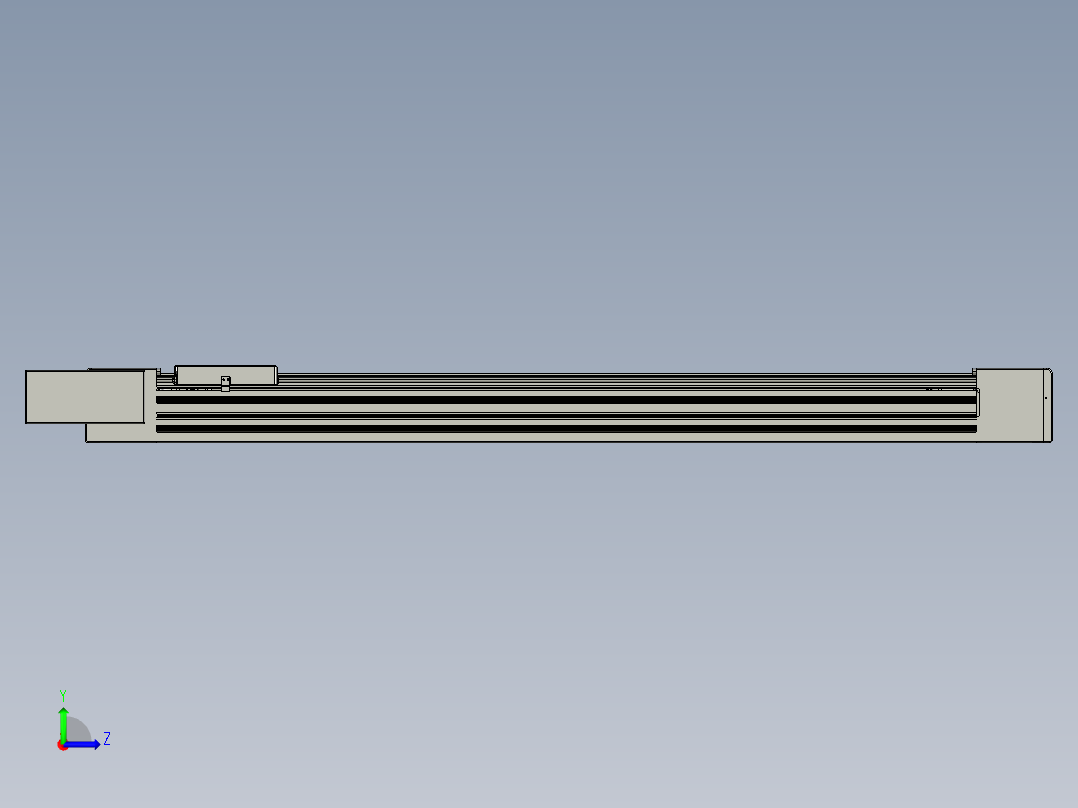 威洛博直线电机模组EB10-L224-S1200-BL-ZP75-MS3-5K左视图