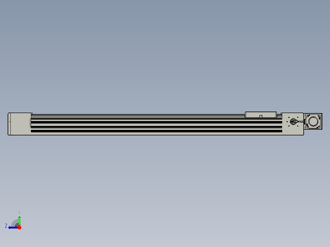 威洛博直线电机模组EB10-L224-S1200-BL-ZP75-MS3-5K右视图
