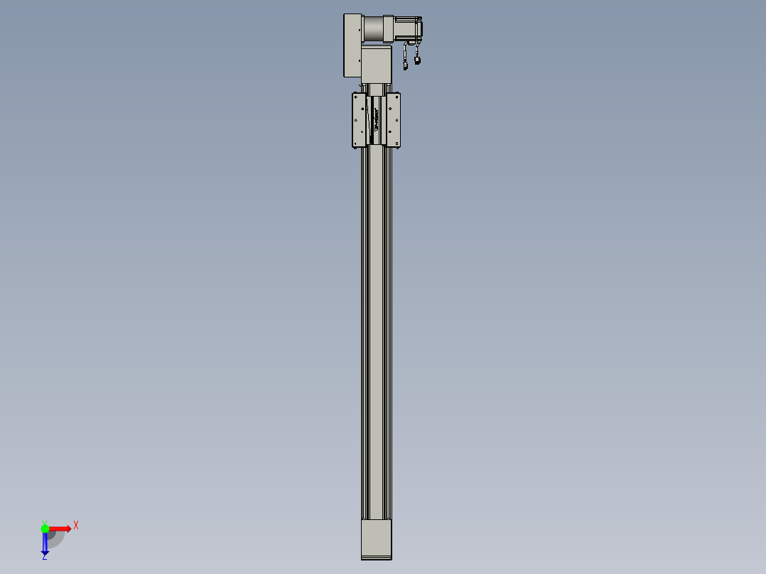 威洛博直线电机模组EB10-L224-S1200-BL-ZP75-MS3-5K俯视图
