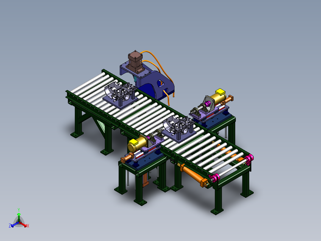 发动部件加工机正等轴测图