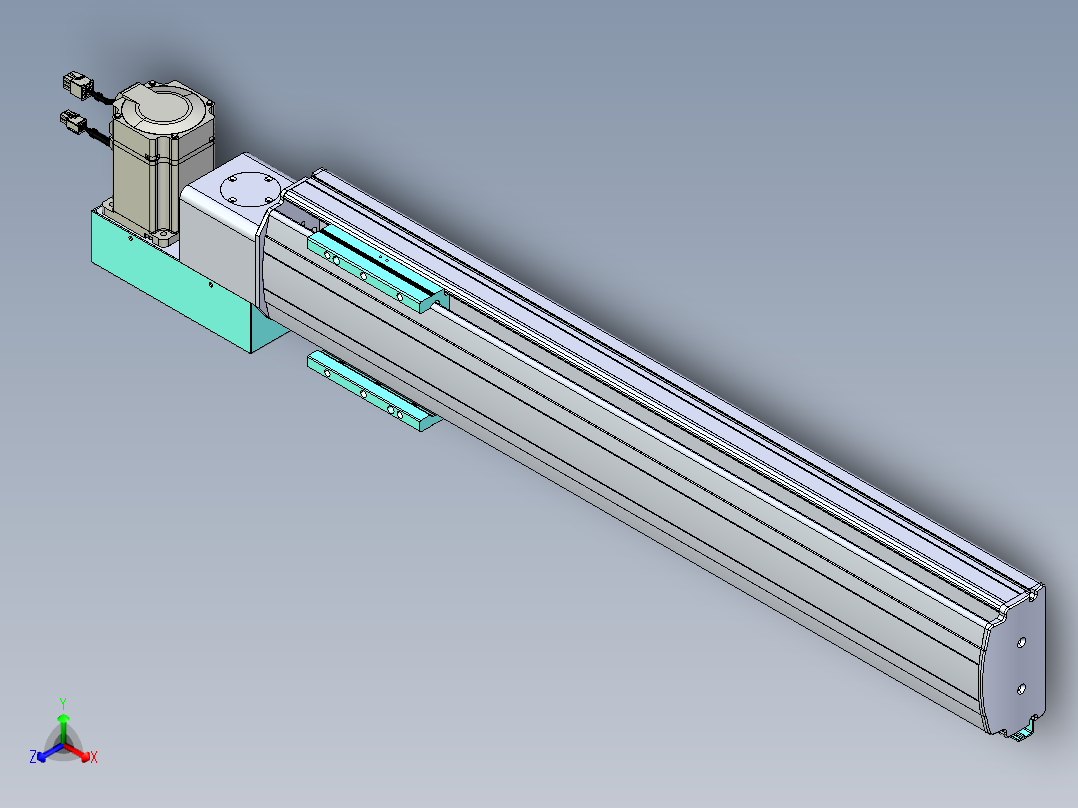 威洛博VBF同步带传动一般环境VBF14-L45-S600-BL-ZP75-C3正等轴测图