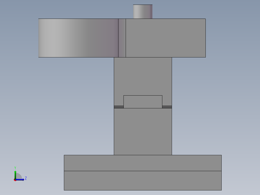 压圆预弯模具左视图