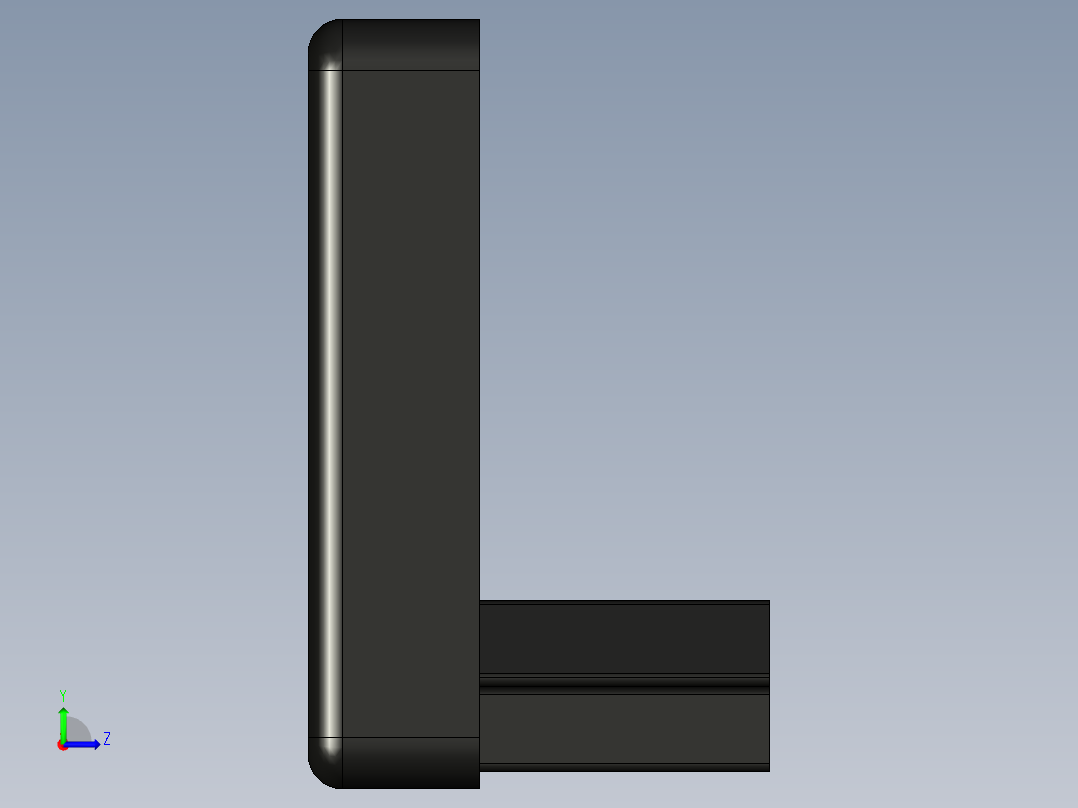 型材-BR 45X45 END PIECE FOR SLIDING DOOR PROFILE 3842191194左视图