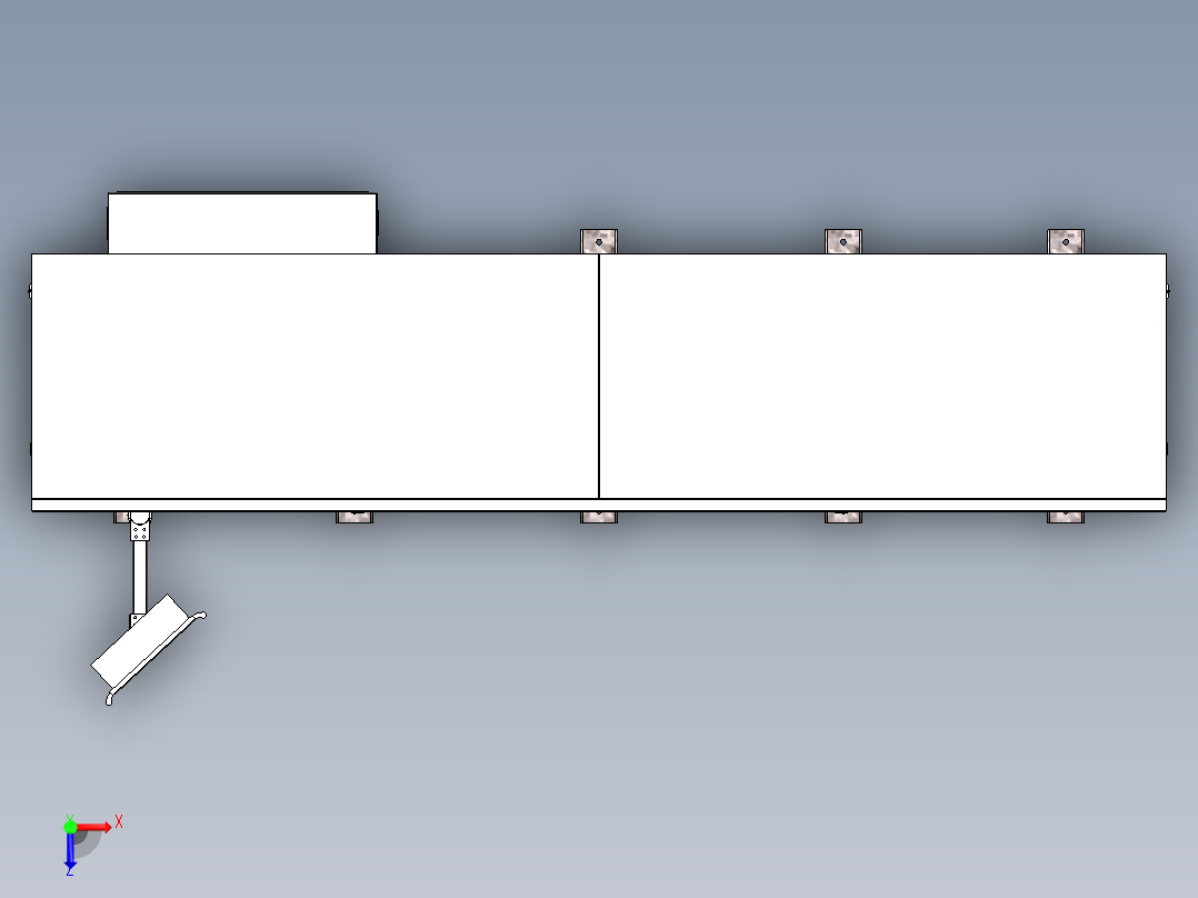 双工位深孔钻sw18可编辑俯视图