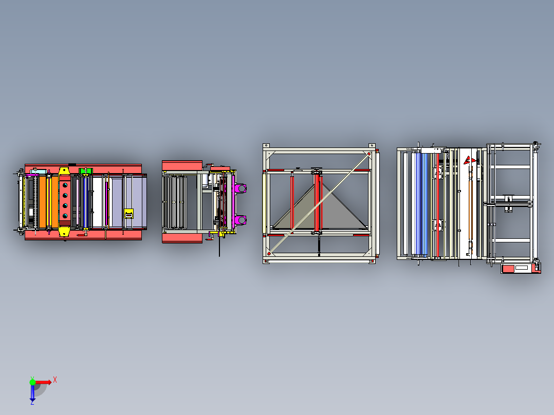 无纺布提袋机step俯视图
