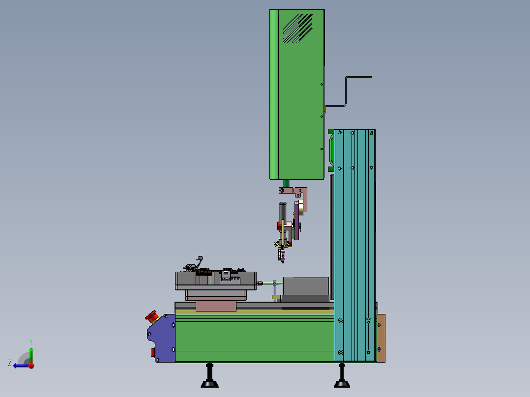 加热片线焊接sw20右视图