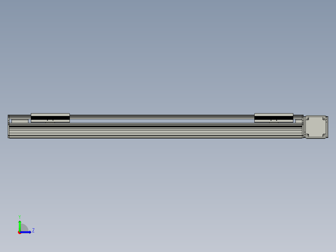 直线模组LHB17-L40-S850-R(B)设计图纸左视图