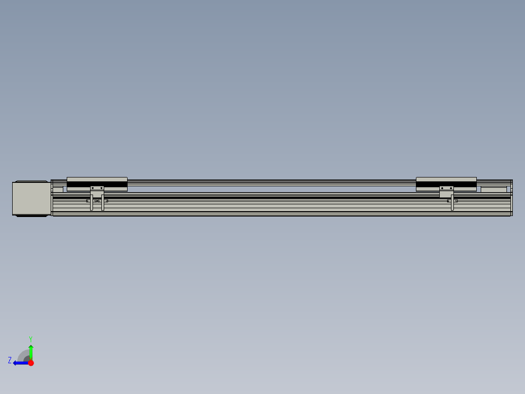 直线模组LHB17-L40-S850-R(B)设计图纸右视图