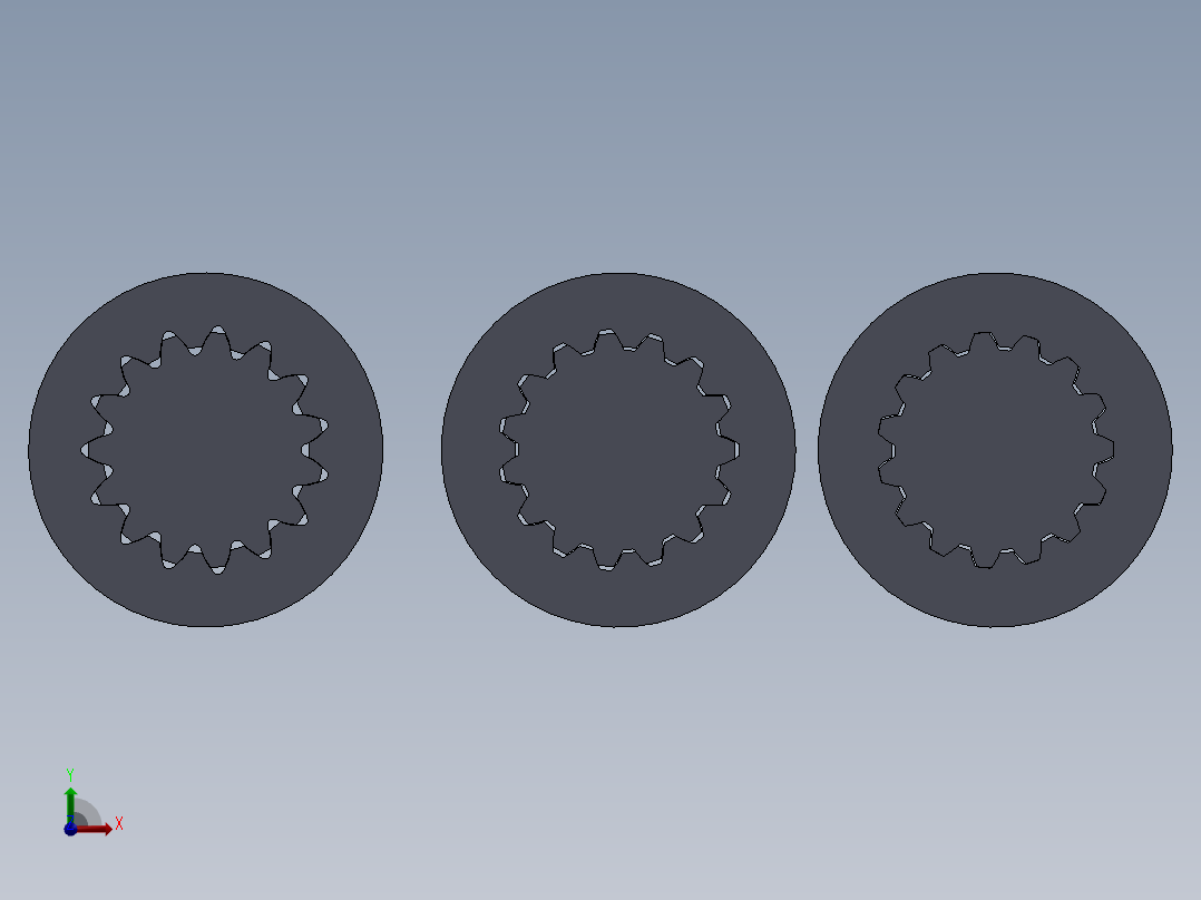 花键连接器前视图