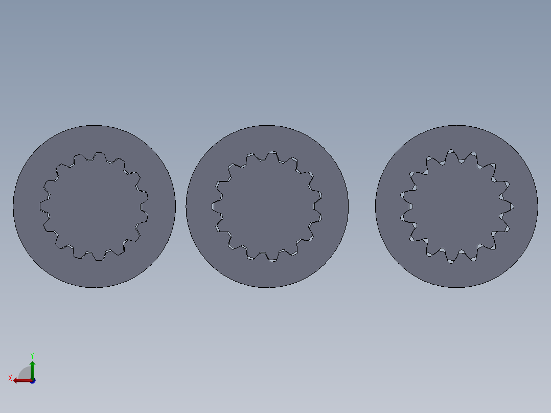 花键连接器后视图