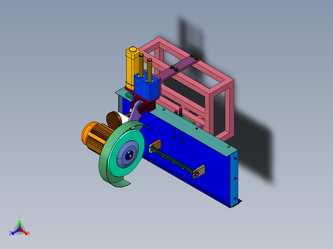锯片锯齿磨齿打磨机正等轴测图