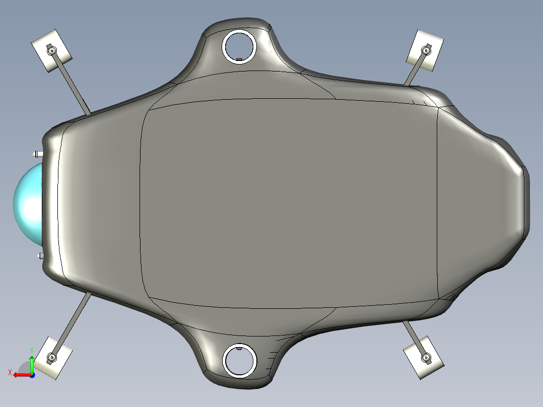 水下自主航行器--stp后视图