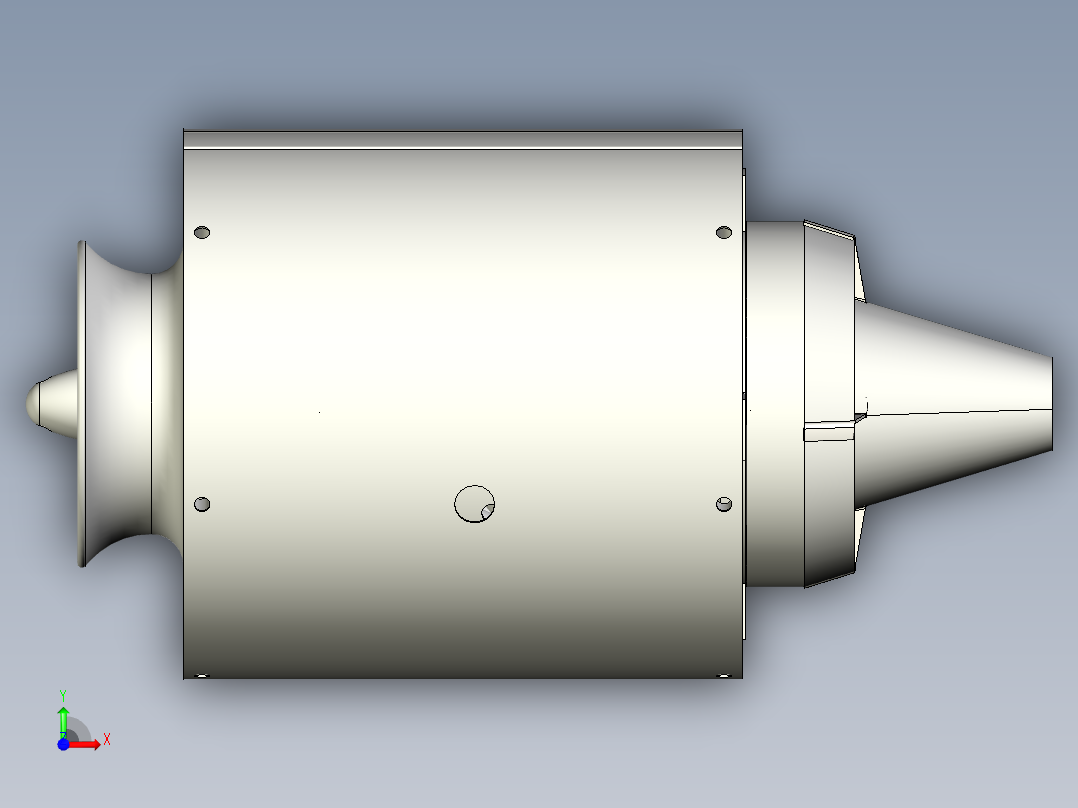 燃气涡轮喷气发动机 (MW54 TURBO-JET)---模型格式为 inventor前视图