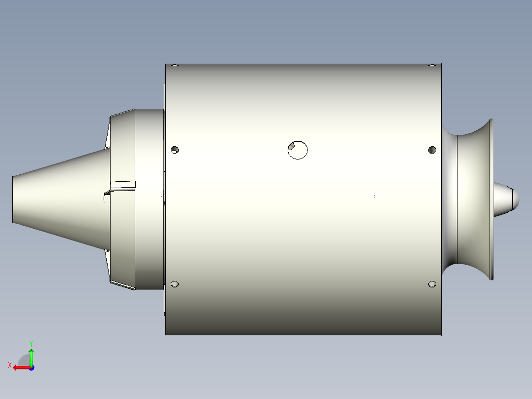 燃气涡轮喷气发动机 (MW54 TURBO-JET)---模型格式为 inventor后视图