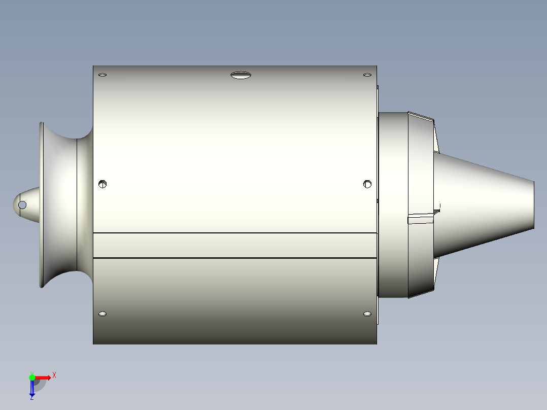 燃气涡轮喷气发动机 (MW54 TURBO-JET)---模型格式为 inventor俯视图