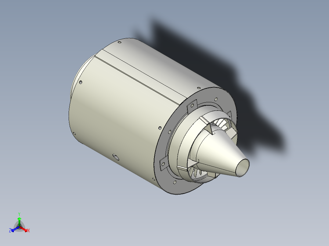 燃气涡轮喷气发动机 (MW54 TURBO-JET)---模型格式为 inventor正等轴测图