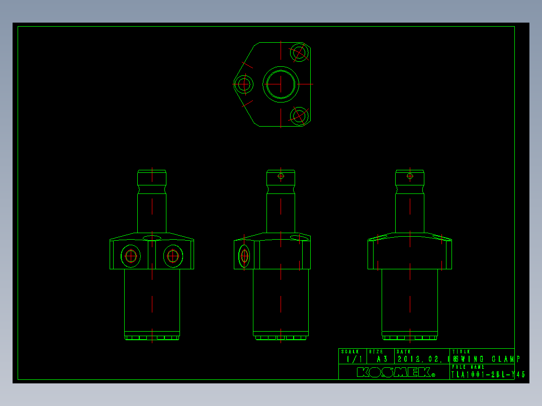KOSMEKTLA1001-2BL-Y45多系列多零件图纸模型