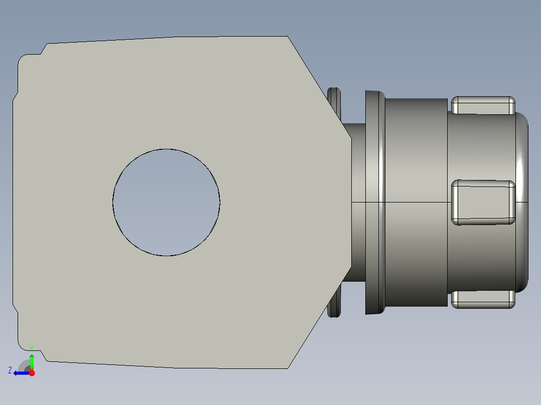 基恩士SJ-M030_head_kc图纸模型右视图