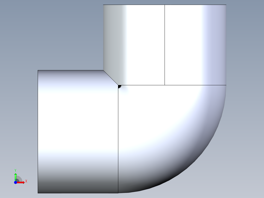CPVC管件05-Sch80_90Elbow_SxS_9806-015 _1.5in前视图