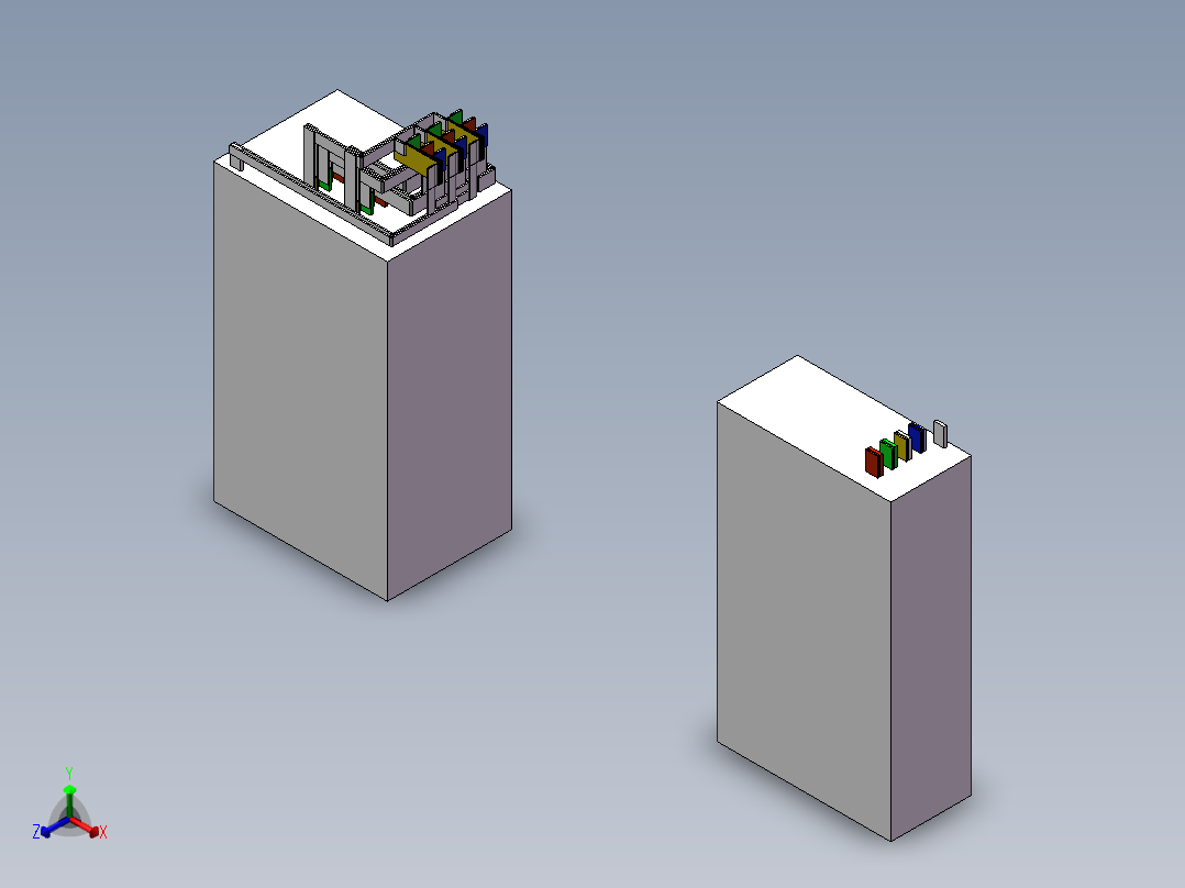 装配始端正等轴测图