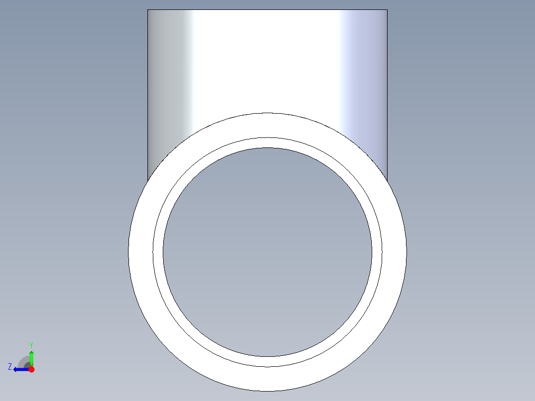 聚氯乙烯配件02-Sch80_ReducingTee_SxSxS_801-292_2.5in x 2in右视图