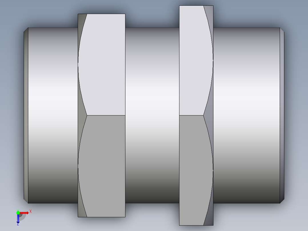 卡套式工业通用硬管接头EO_Bulkhead_union_SV42LOMDCF俯视图