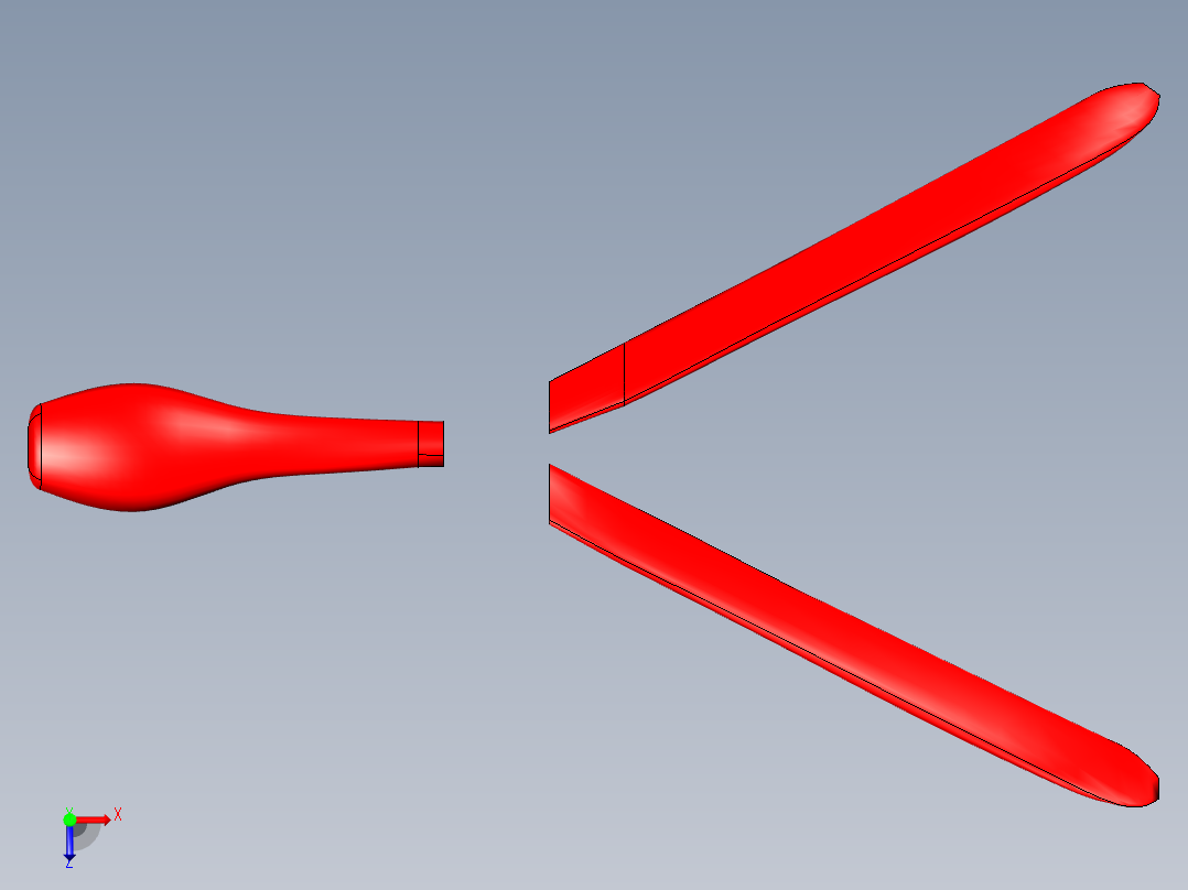 室内无声螺旋桨无人机俯视图