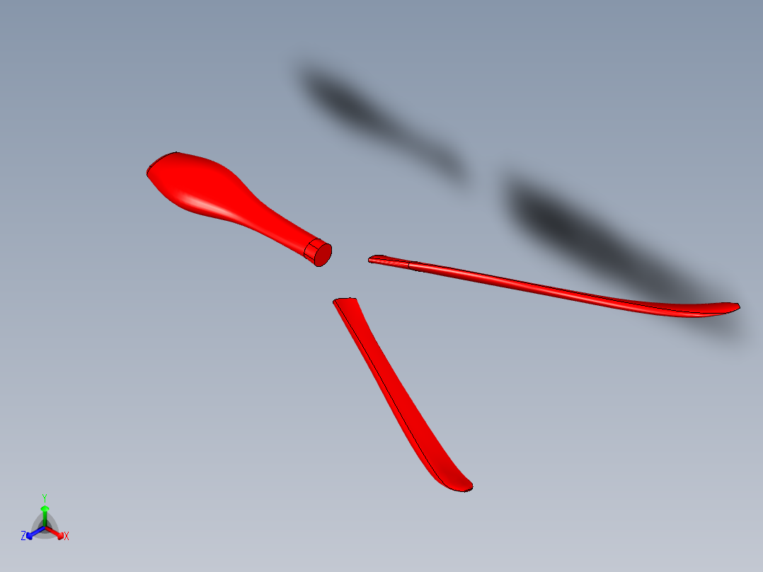 室内无声螺旋桨无人机正等轴测图