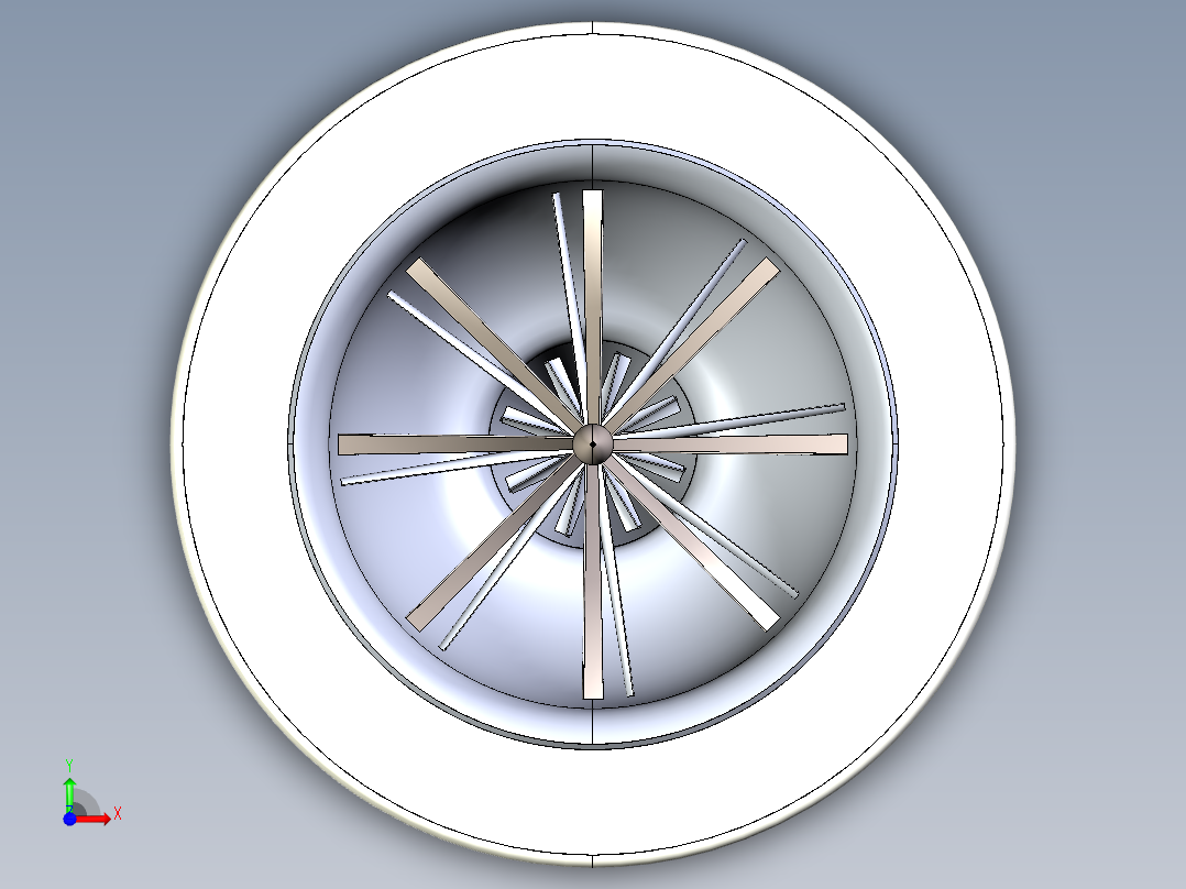 燃气轮机79---模型格式为 igs前视图
