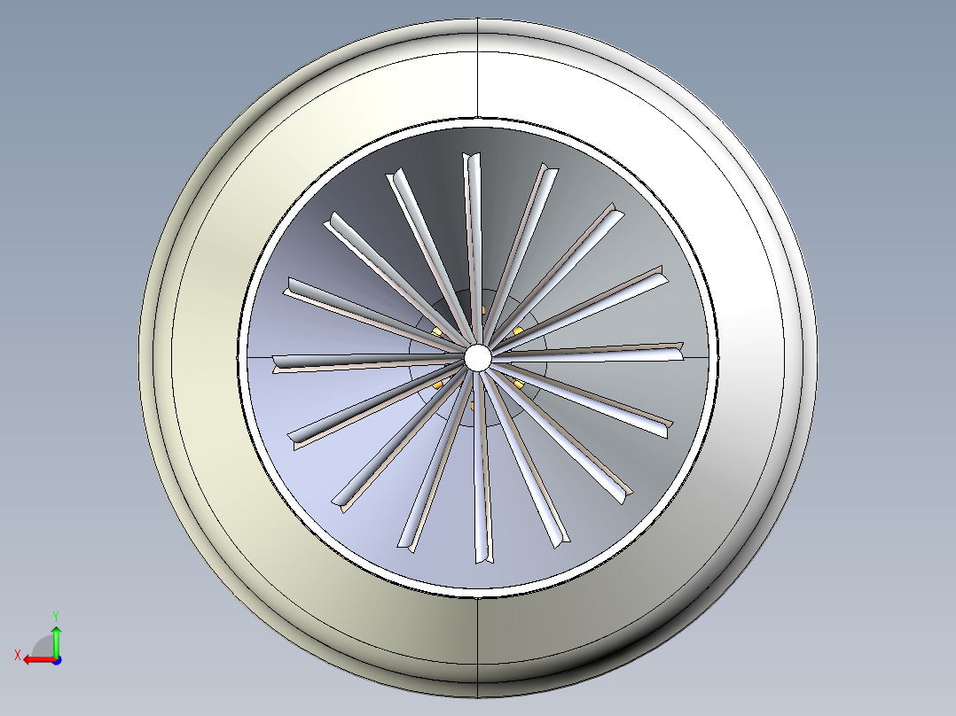 燃气轮机79---模型格式为 igs后视图