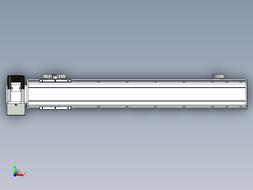 同步带滑台-半封闭B10H-L45-S550-LU-P40-D3前视图